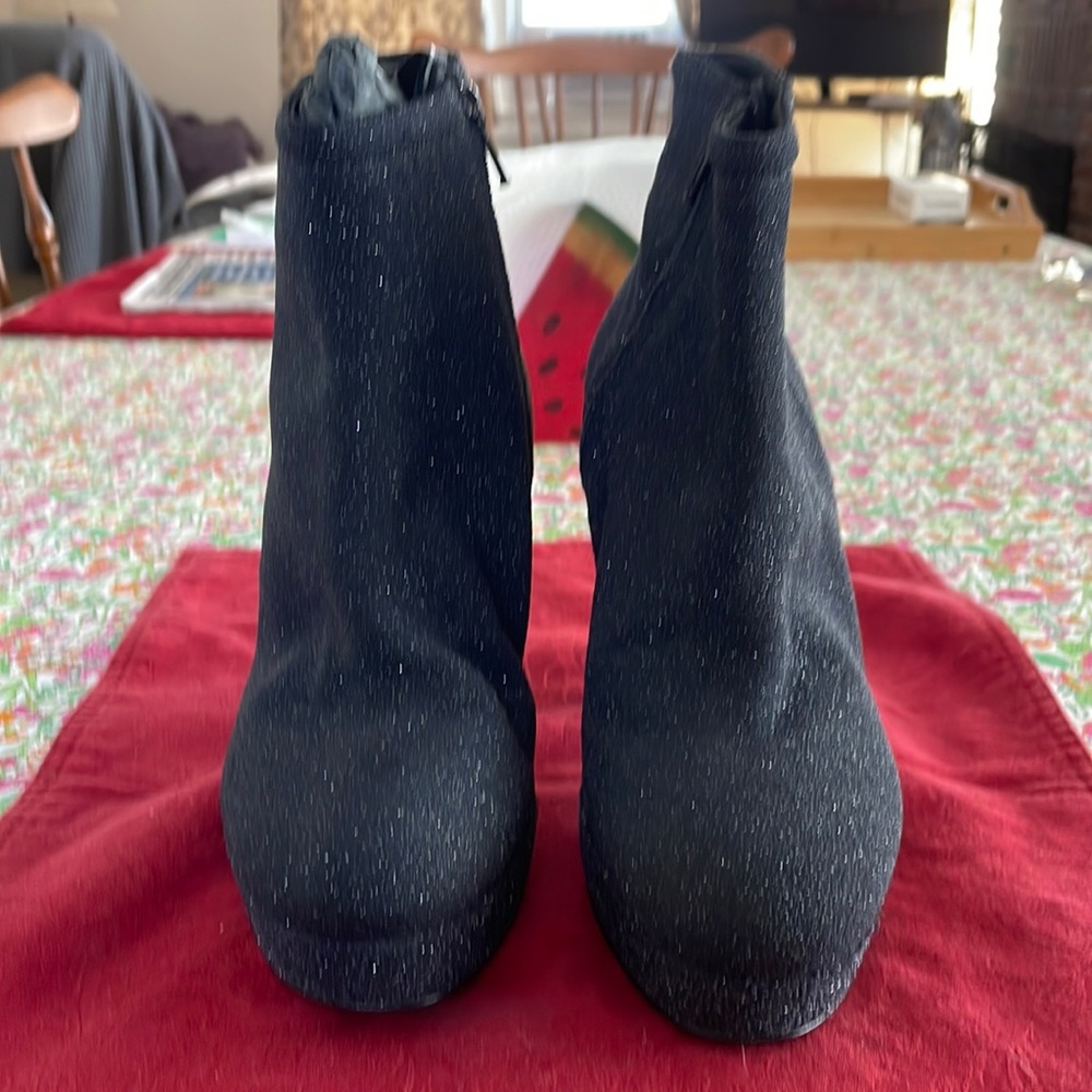 Barneys New York Luxury Lapis Black heeled boot